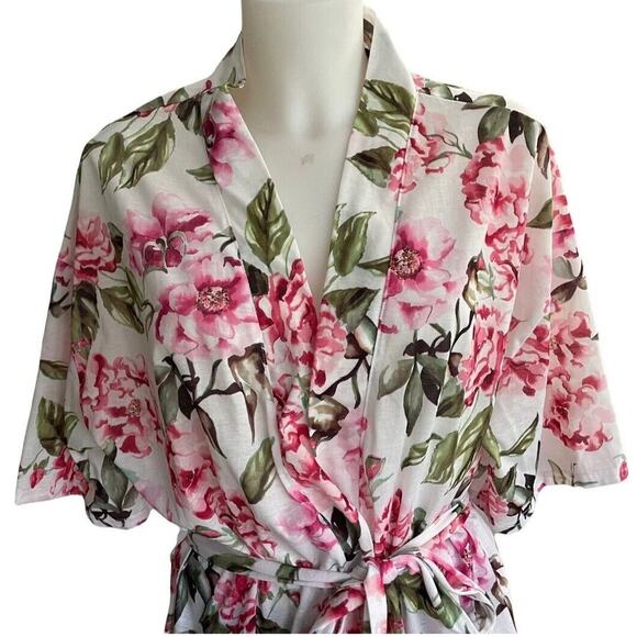 Pink Floral Wrap Robe – Show Me Your Mumu Style, One Size, EUC - Picture 3 of 7